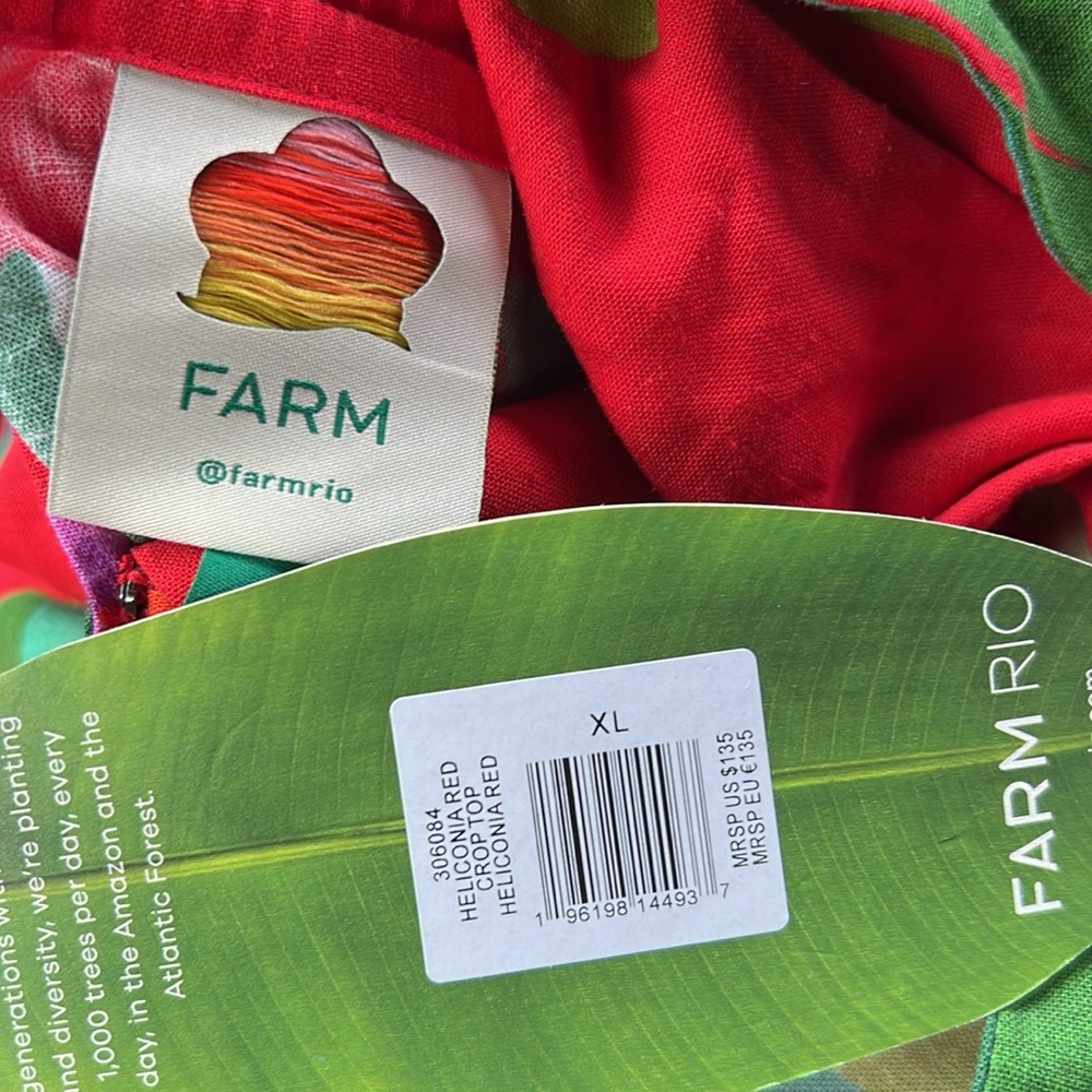 FARM Rio Heliconia Linen Halter Top - Picture 8 of 13